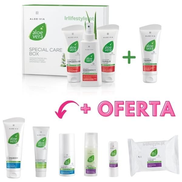 Set Caixa Box SOS Aloe Vera + Thermo Lotion + OFERTAS